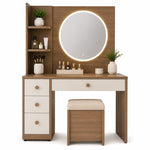 Load image into Gallery viewer, Tabletop Vanity Mirror Brown
