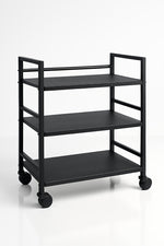 Load image into Gallery viewer, 3-Tier Rolling Trolley Cart