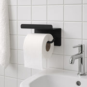 Steel Wall-Mounted Toilet Paper Holder – Black