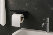 Steel Wall-Mounted Toilet Paper Holder – Black
