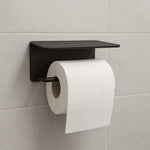 Load image into Gallery viewer, Steel Wall-Mounted Toilet Paper Holder – Black