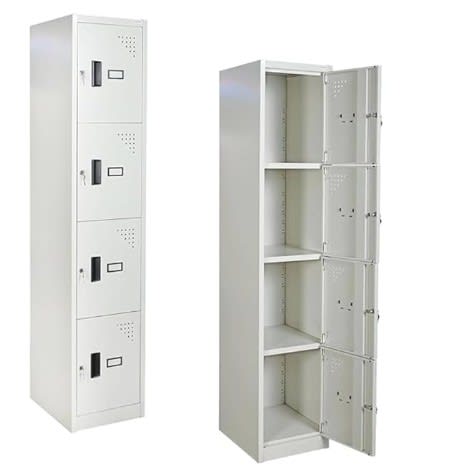 Grey Adjustable Shelf Almirah