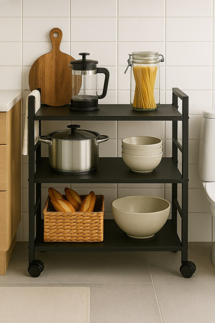 3-Tier Rolling Trolley Cart